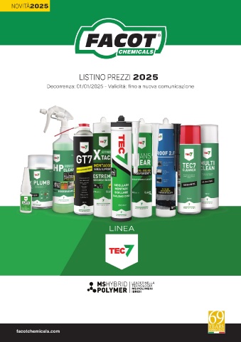 facot chemicals - listino novita 2025
